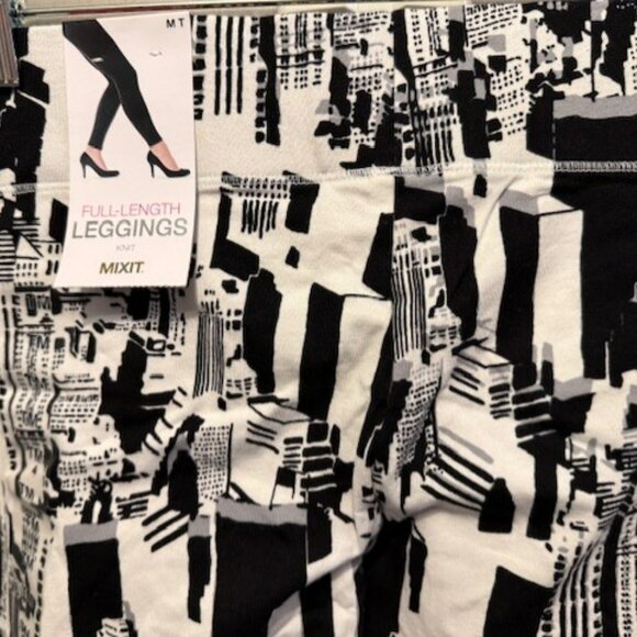 Mixit Electric Avenue Print Cotton Leggings - NWT - Size Medium - Picture 16 of 16